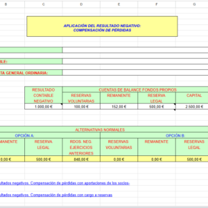 APLICACIÓN DEL RESULTADO NEGATIVO: COMPENSACIÓN DE PÉRDIDAS