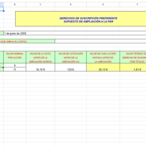 DERECHOS DE SUSCRIPCIÓN PREFERENTE