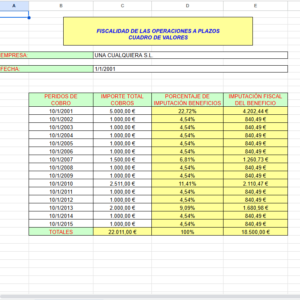 FISCALIDAD DE LAS OPERACIONES A PLAZOS