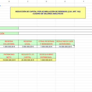 REDUCCIÓN DE CAPITAL POR ACUMULACIÓN DE PERDIDAS (LSA. ART. 163)