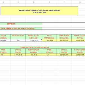 REDUCCIÓN Y AUMENTO DE CAPITAL SIMULTANEOS (L.S.A. ART. 169)